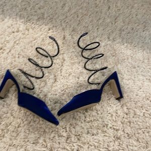 Wrap Around Ankle Royal Blue Shoes